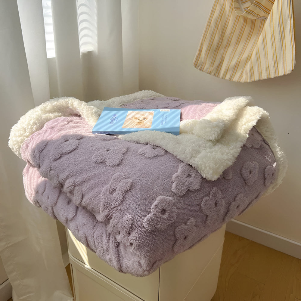 Kuscheldecke für Damen und Herren - Elegante und Bequeme Sherpa-Fleece-Decke 10