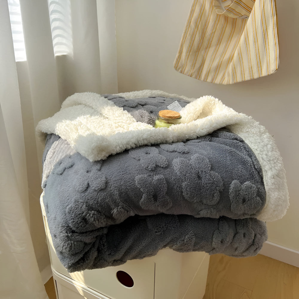 Kuscheldecke für Damen und Herren - Elegante und Bequeme Sherpa-Fleece-Decke 11