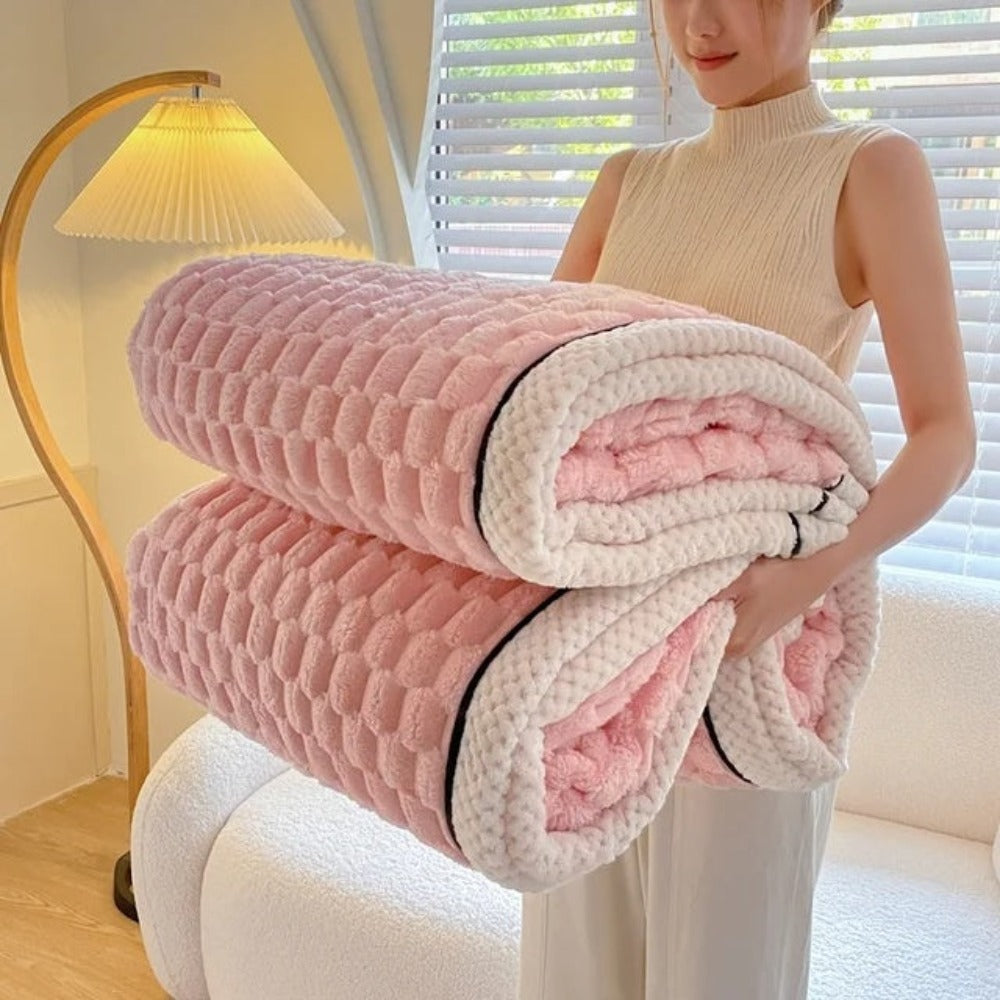 Kuscheldecke für Erwachsene Weich Atmungsaktiv Sherpa Fleece 150x200 cm 9