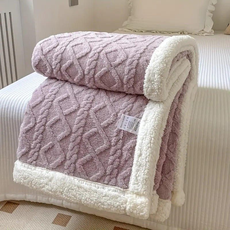 Kuscheldecke für Erwachsene aus Sherpa-Fleece – Bequeme Wolldecke für Gemütlichkeit und Entspannung 10