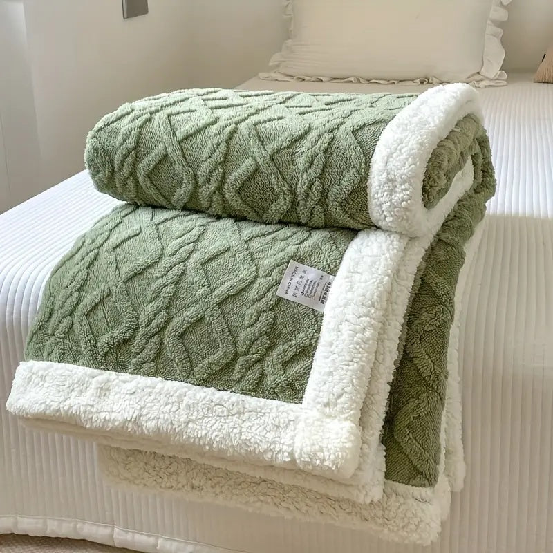 Kuscheldecke für Erwachsene aus Sherpa-Fleece – Bequeme Wolldecke für Gemütlichkeit und Entspannung 9