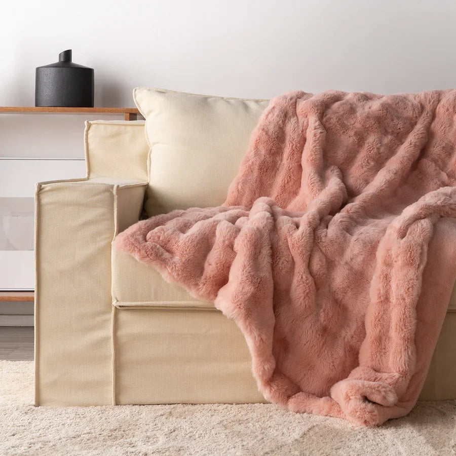 Kuschelige Fleece-Decke für Damen und Herren Luxuriöses Kunstfell Komfort 11