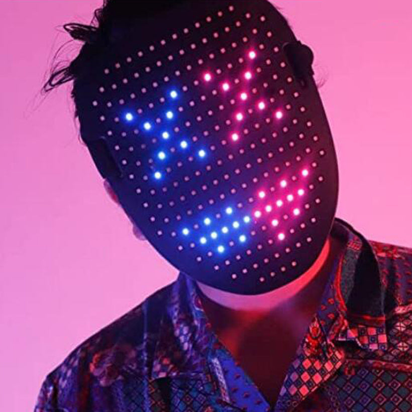 LED-Maske mit Gestenerkennung und 50 Mustern für Halloween und Cosplay 1