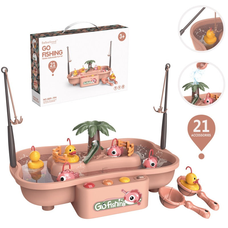 Interaktives Wasserangelspiel für Kinder – Entenfangaktivität zur Förderung der motorischen Fähigkeiten und Kreativität