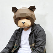Lächelnder Teddybär Kopfbedeckung Kreatives handgemachtes Spielzeug 0