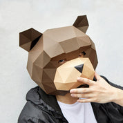 Lächelnder Teddybär Kopfbedeckung Kreatives handgemachtes Spielzeug 3
