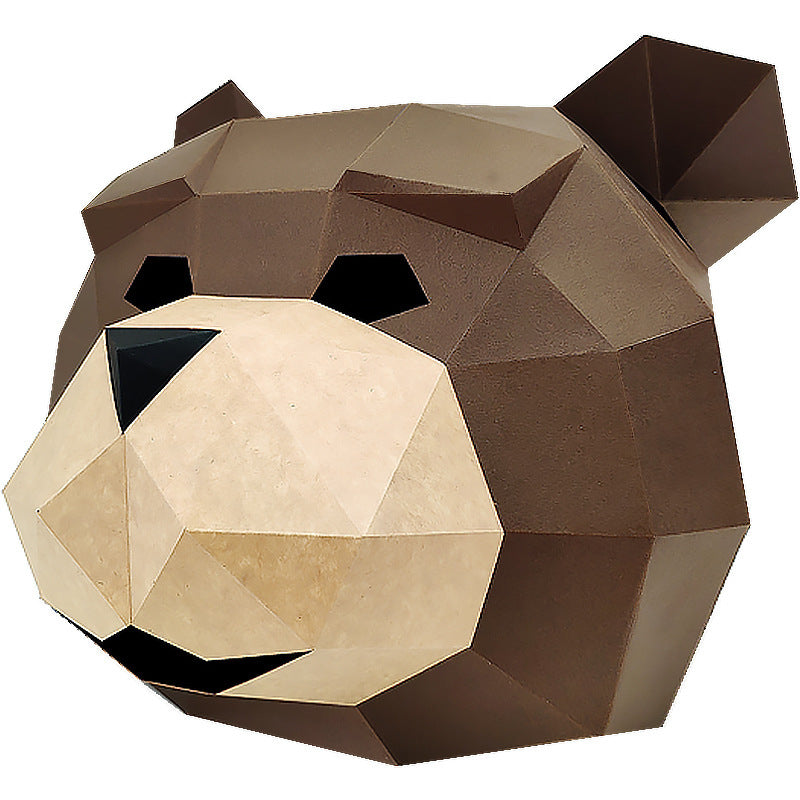 Lächelnder Teddybär Kopfbedeckung Kreatives handgemachtes Spielzeug 4