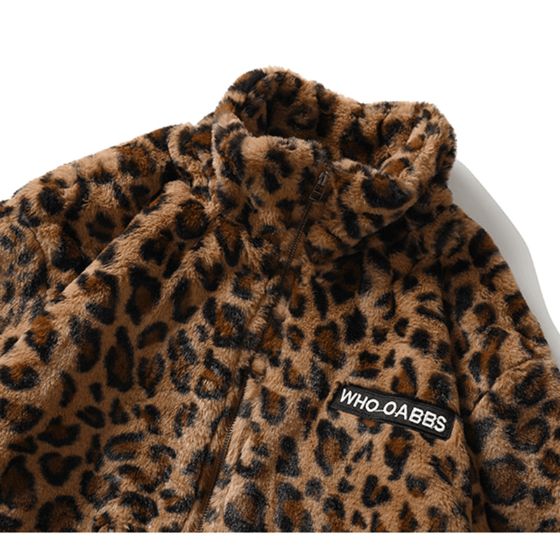 Langarmjacke mit Leopardenmuster, Modemarke, lockeres Hip-Hop-Oberteil 3