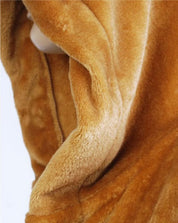 Langer Flanellbademantel für Herren mit Kapuze und Gürtel 5