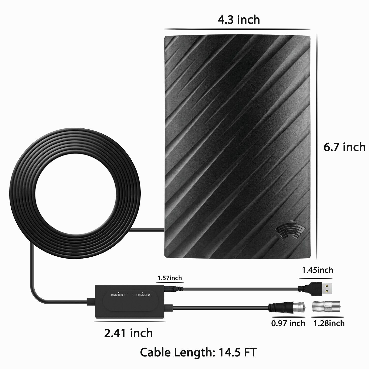 Langstrecke Indoor HDTV 4K Digitale Antenne 600 Meilen 8