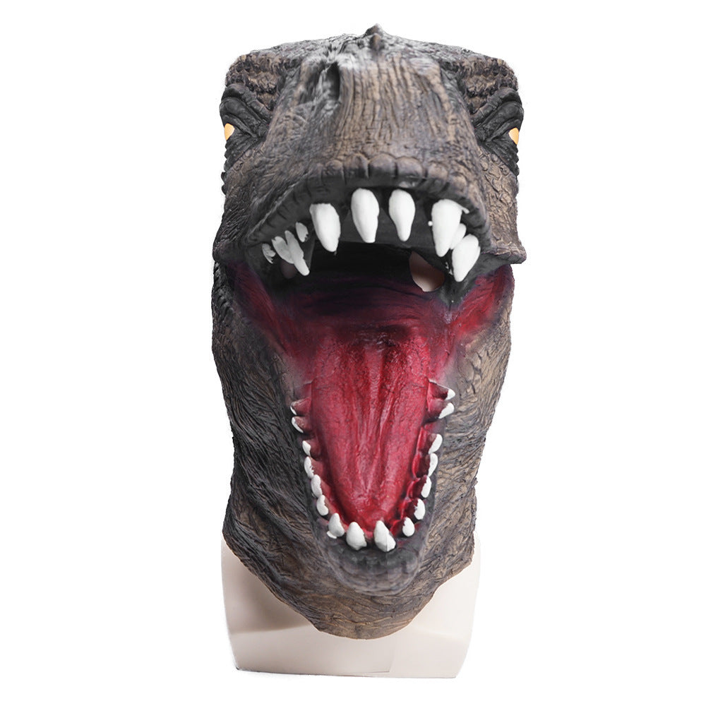 Latex Dinosaurier Maske Aktivität Party Schule Bühne Requisiten Leistung Tyrannosaurus Kopf Abdeckung 2