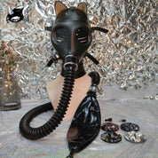 Latex Gasmaske Würgeset Atembeutel 0