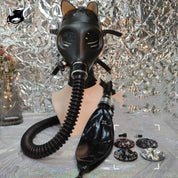 Latex Gasmaske Würgeset Atembeutel 2