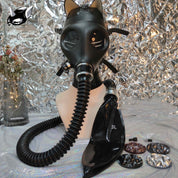 Latex Gasmaske Würgeset Atembeutel 4