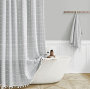 Boho bondgård duschdraperi