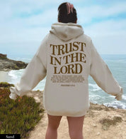 Gudomlig tröst | Förtroende för Herren Hoodie för kvinnor