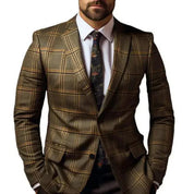 Männer Blazer Elegante Jacke mit Diamantmuster 4