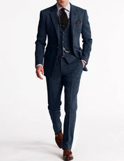 Männer eleganter Wolle Tweed Smoking Anzug 13