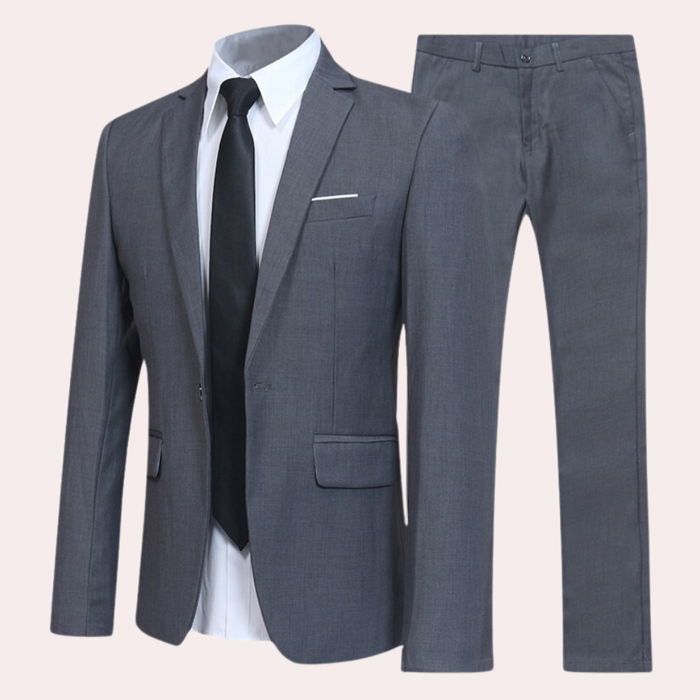 Männer schlanker fit stilvoller Sommeranzug 2