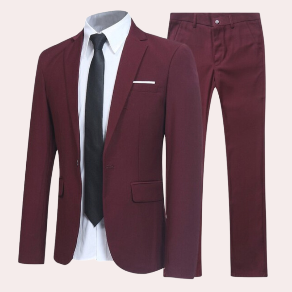 Männer schlanker fit stilvoller Sommeranzug 4