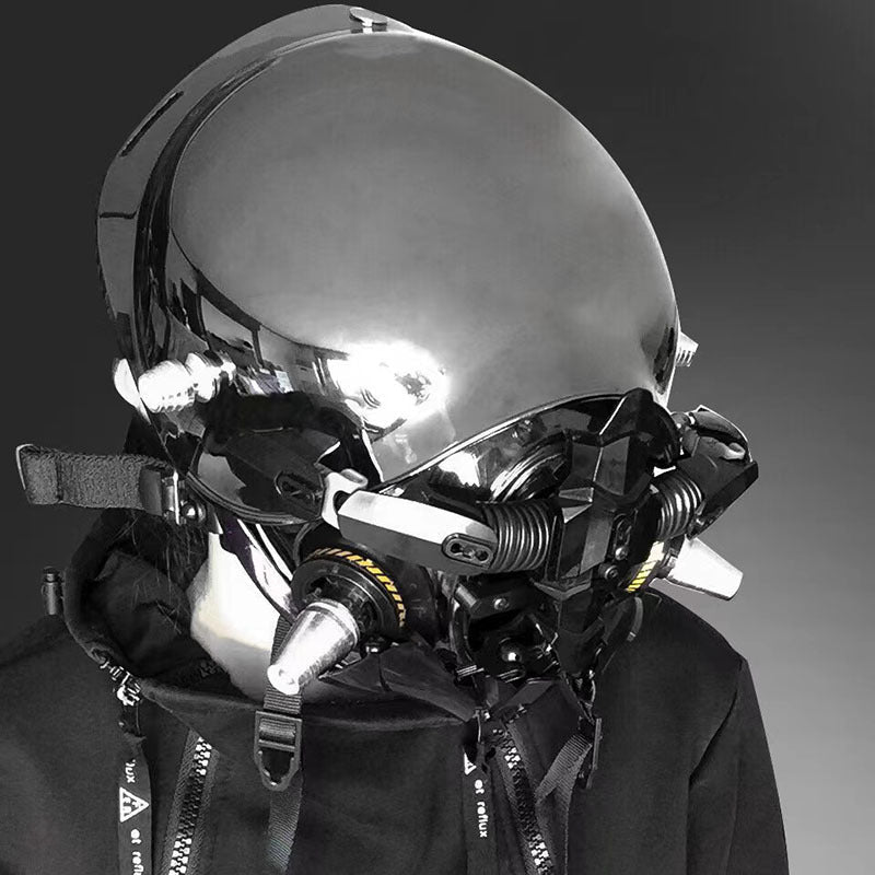 Maske Rollenspiel Leuchtmaschine Science Fiction Mechanischer Windhelm 2