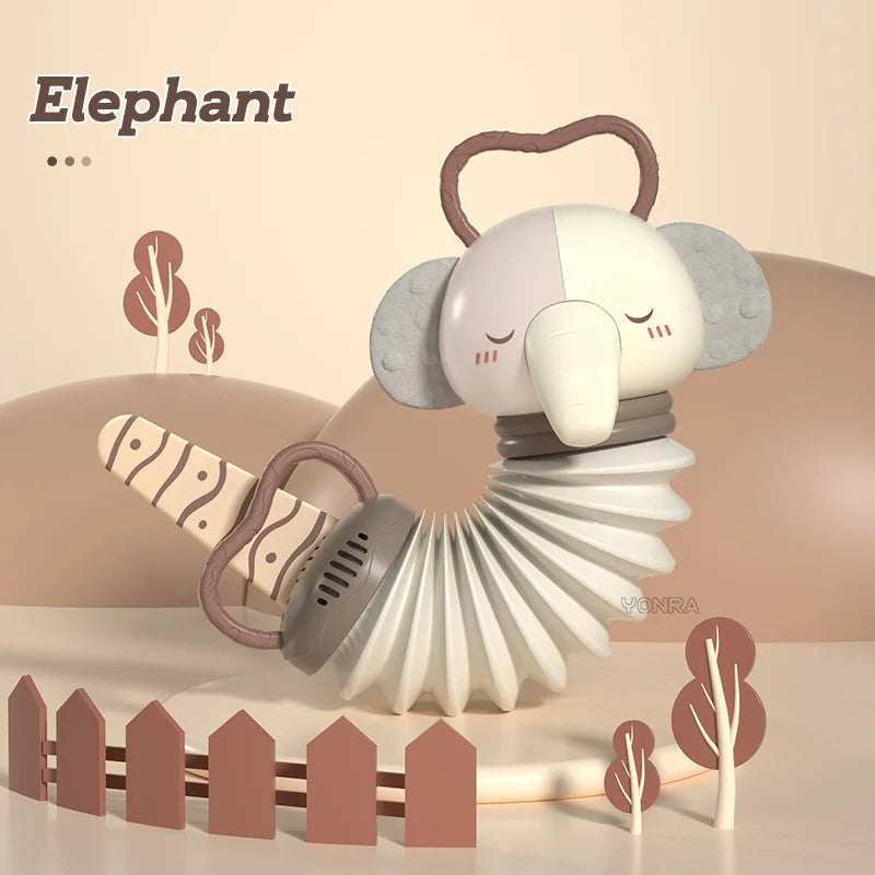 MelodyNest | Interaktives Baby-Akkordeonspielzeug – Bunte Rassel für frühes Lernen und Spielen 0