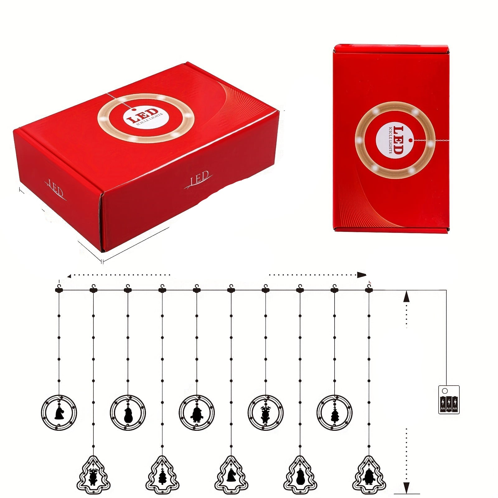 MerryCircle – LED-Wunschringlicht mit rotierendem Farbeffekt 0