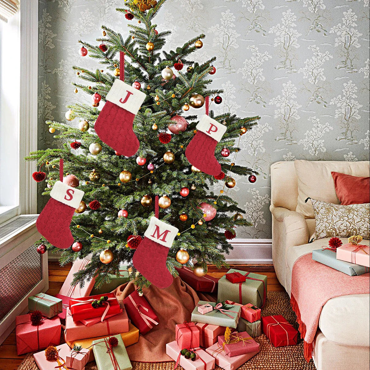 MerrySock – Nordischer Weihnachtsstrumpf mit weichem Plüschbündchen 7