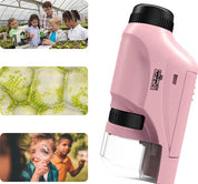 Mini-Taschenmikroskop – LED-Licht & 60- bis 120-facher Zoom für lehrreiche Entdeckungen von Kindern 4