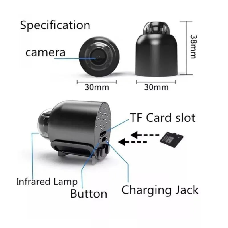 Mini 5G Wireless WLAN -Kamera 1080p HD 4