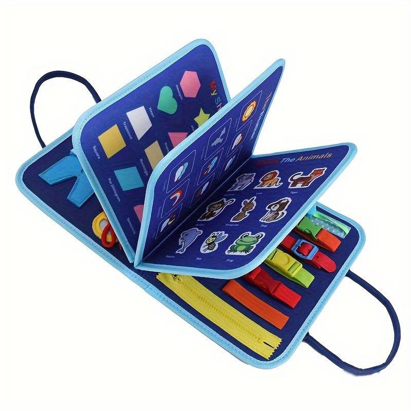 Montessori-Aktivitätsbuch für Kleinkinder von 2-5 Jahren – Interaktives Lernbuch mit Reißverschlüssen, Knöpfen, Schnüren und Übungen zur Feinmotorik 4