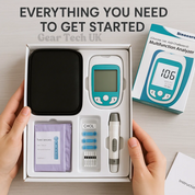 Multifunktional Analysator Home -Cholesterin -Testkit mit Lancets Harnsäure -Messglukosemessgerät 7