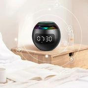 Multifunktionaler Bluetooth -Weckerlautsprecher mit LED -Display und farbenfrohe Nachtlicht - 2200 mAh Akku 4