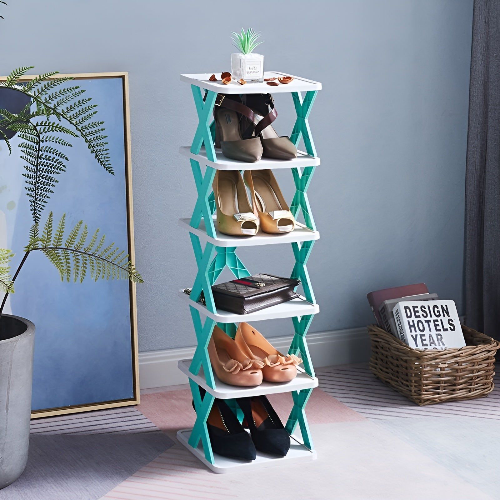 Multifunktionales und Faltbares Schuhregal - SpaceSaver 14