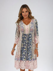 Mia | Boho-Kleid mit Blumen – Romantische Spitze für Einen Hauch Vintage