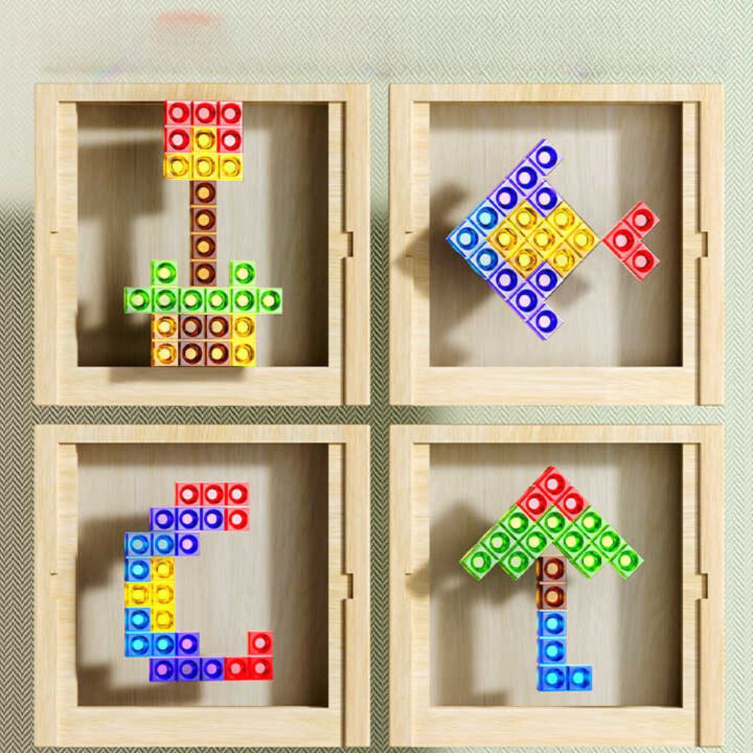 Nachhaltiges Holzpuzzlespiel – Umweltfreundliches Tetris-Bausteinspielzeug für Familienspaß und Lernen 2