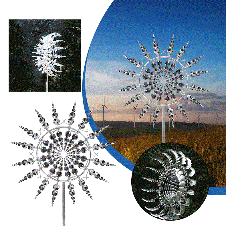 Neue Anti-Rust magische Metallwindmill-kinetische Metallwindspinner 3