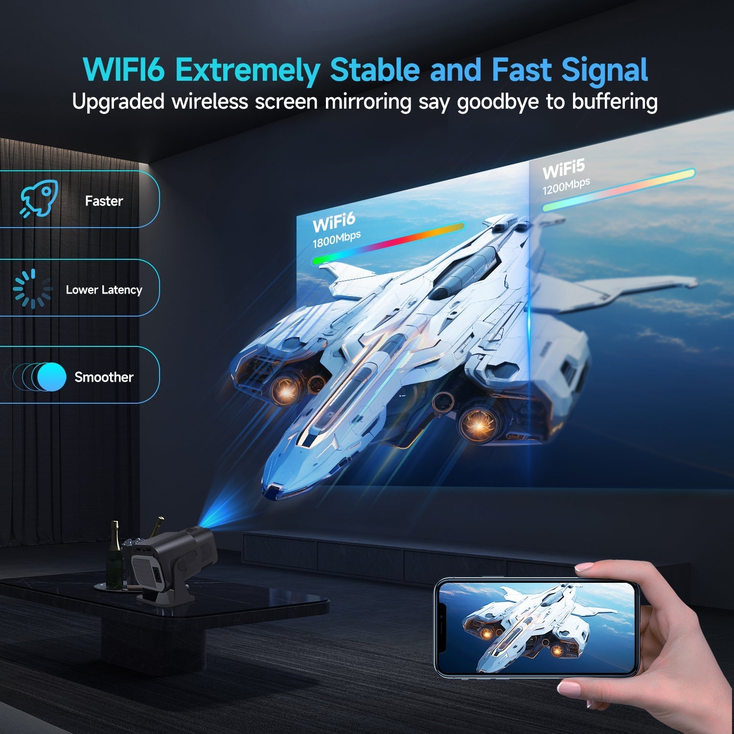 Neuer verbesserter Magcubic 4K Mini -Projektor für Zuhause 6