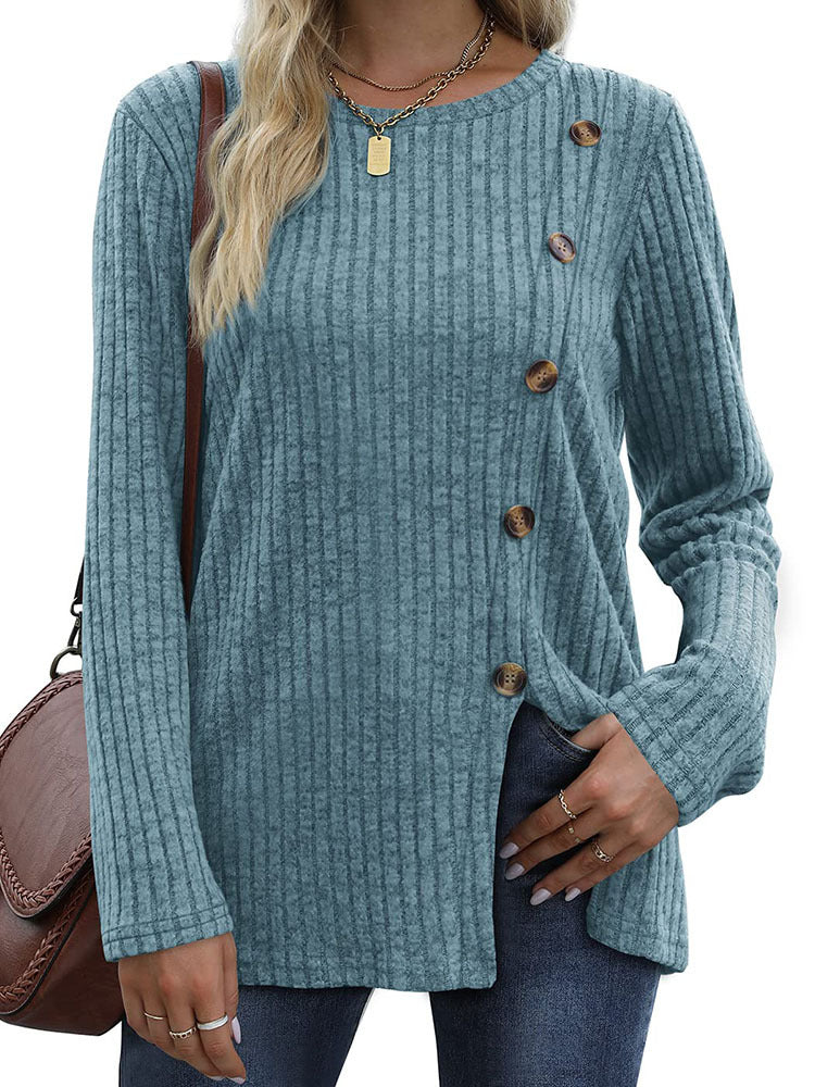 Keisha | Elegant och avslappnad vinteröverdel med knapprad för damer