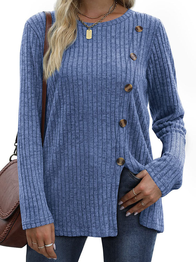 Keisha | Elegant och avslappnad vinteröverdel med knapprad för damer