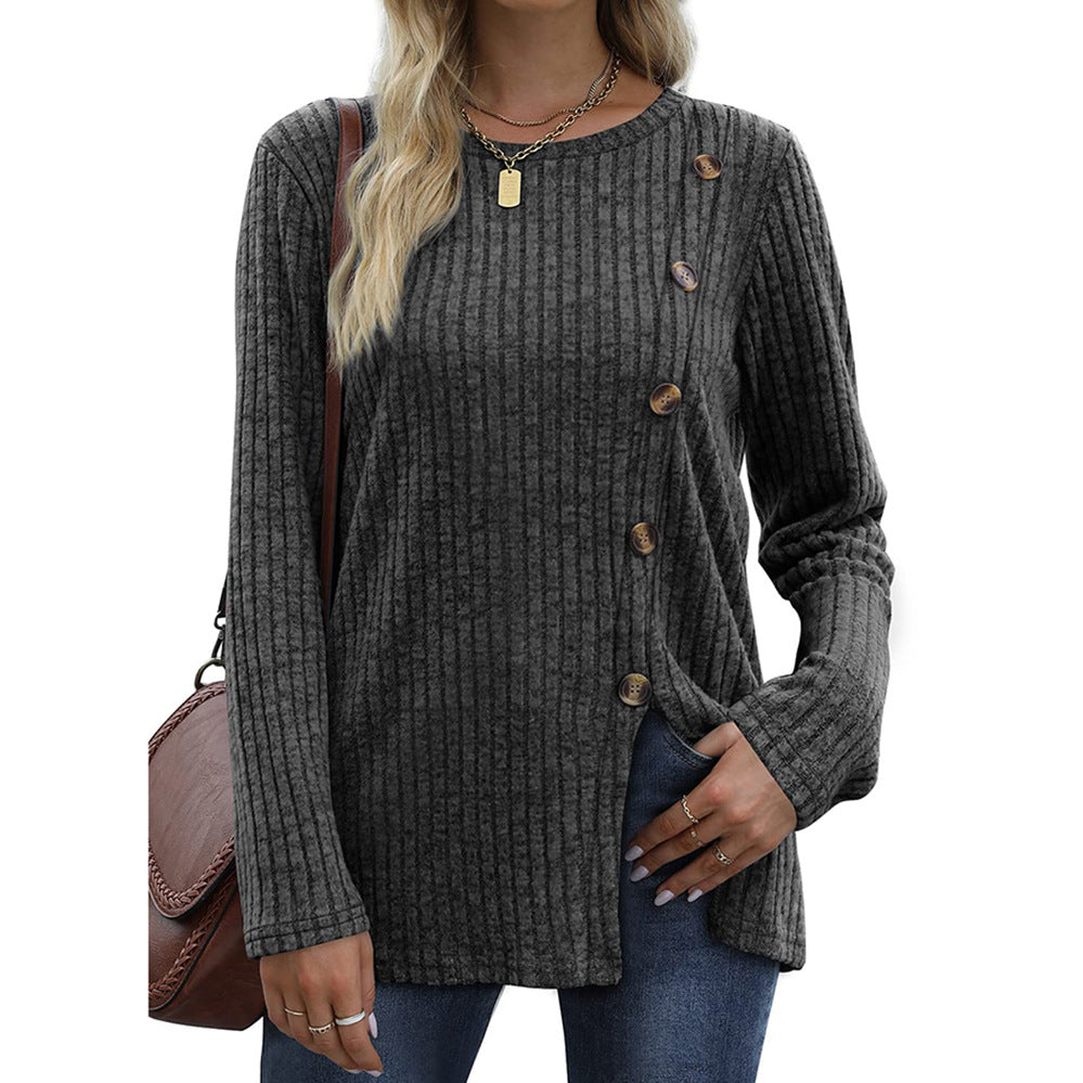 Keisha | Elegant och avslappnad vinteröverdel med knapprad för damer