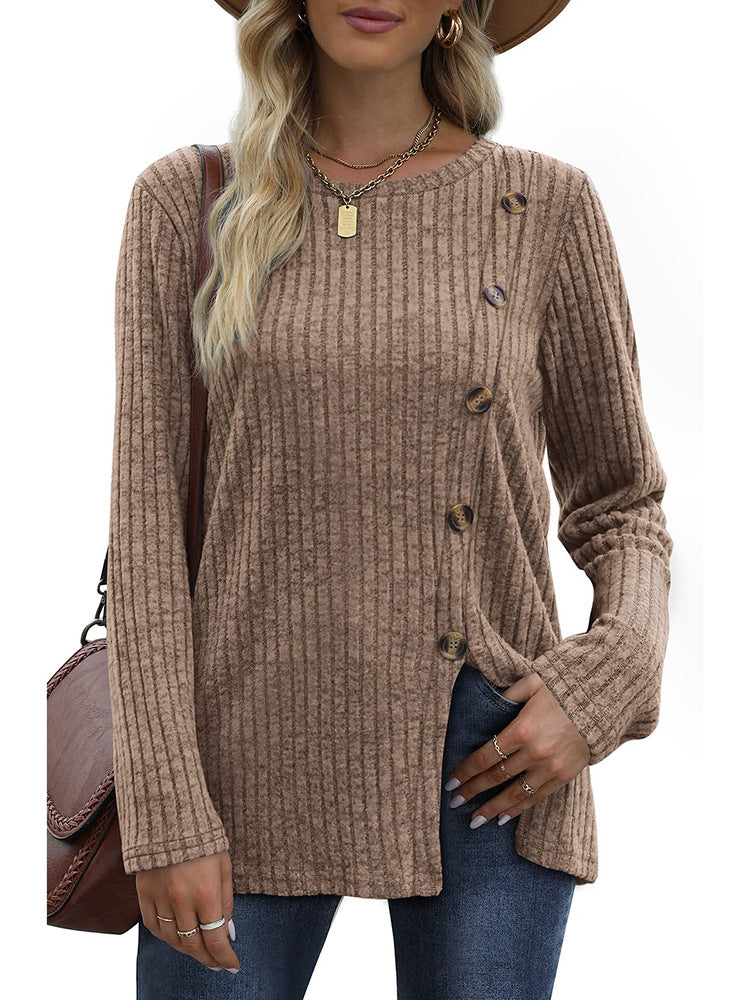 Keisha | Elegant och avslappnad vinteröverdel med knapprad för damer