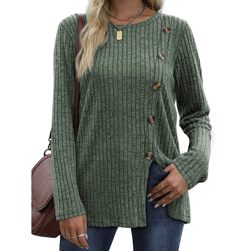 Keisha | Elegant och avslappnad vinteröverdel med knapprad för damer