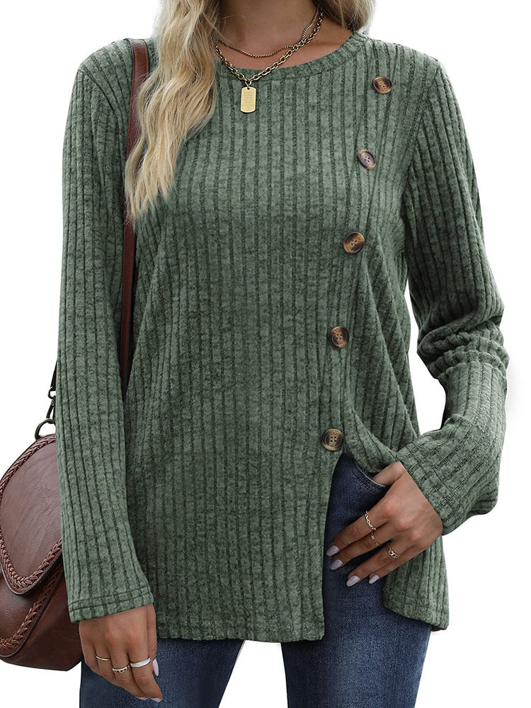 Keisha | Elegant och avslappnad vinteröverdel med knapprad för damer