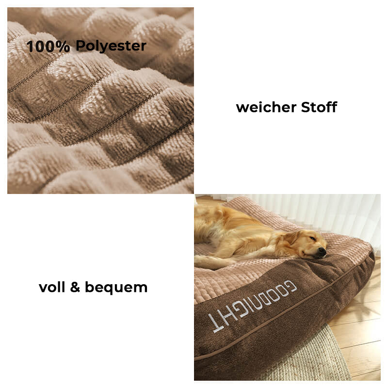 Orthopädisches Hundekissenbett – Großes, dickes Hundebett mit Nackenstütze und abnehmbarem, waschbarem Bezug 5