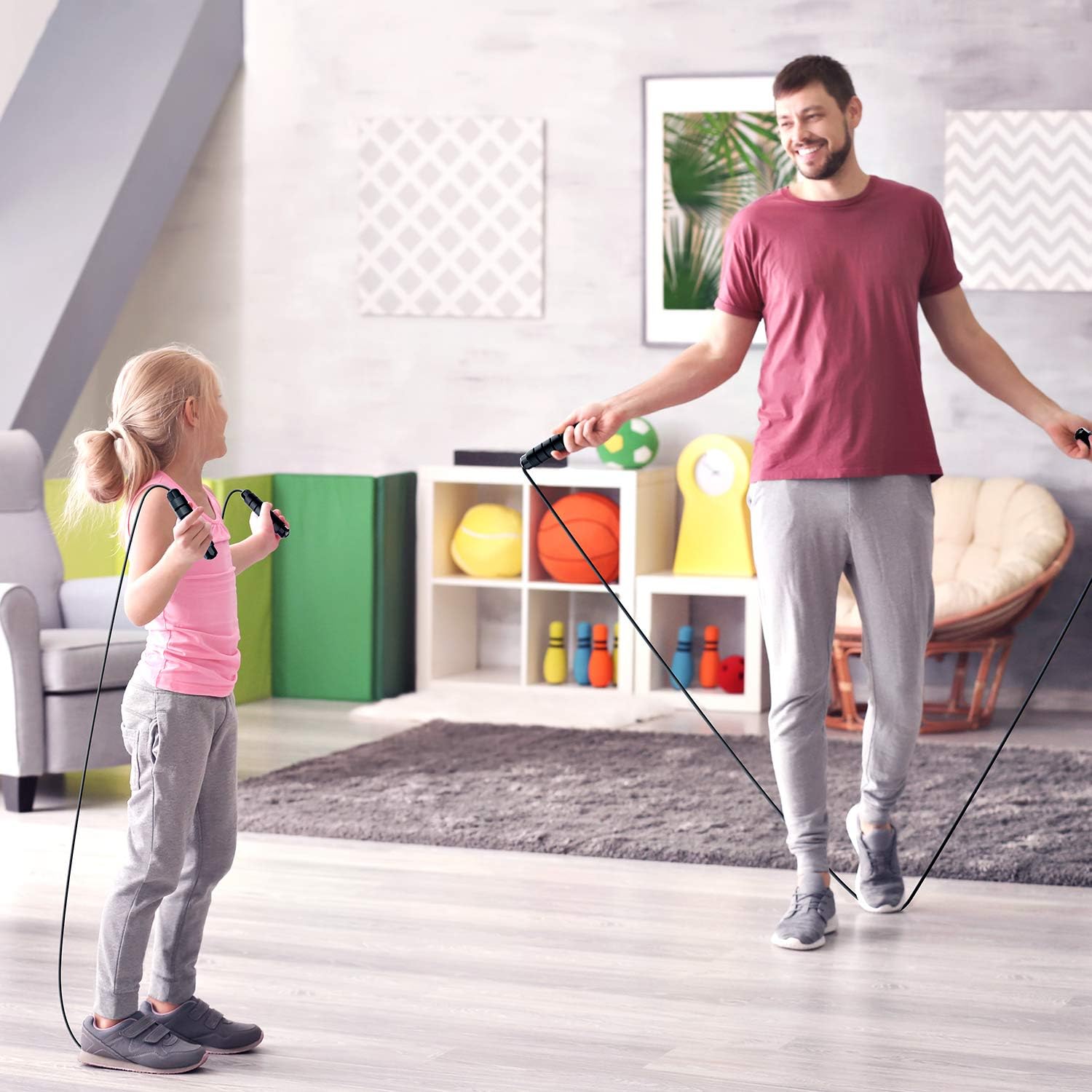 PowerFit Verstellbares Springseil – Langlebig und komfortabel fürs Training 6