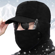 Premium -Männer Winterkaltes Wetter Schneehut mit Ohrklappen und Rand 0