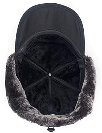 Premium -Männer Winterkaltes Wetter Schneehut mit Ohrklappen und Rand 7