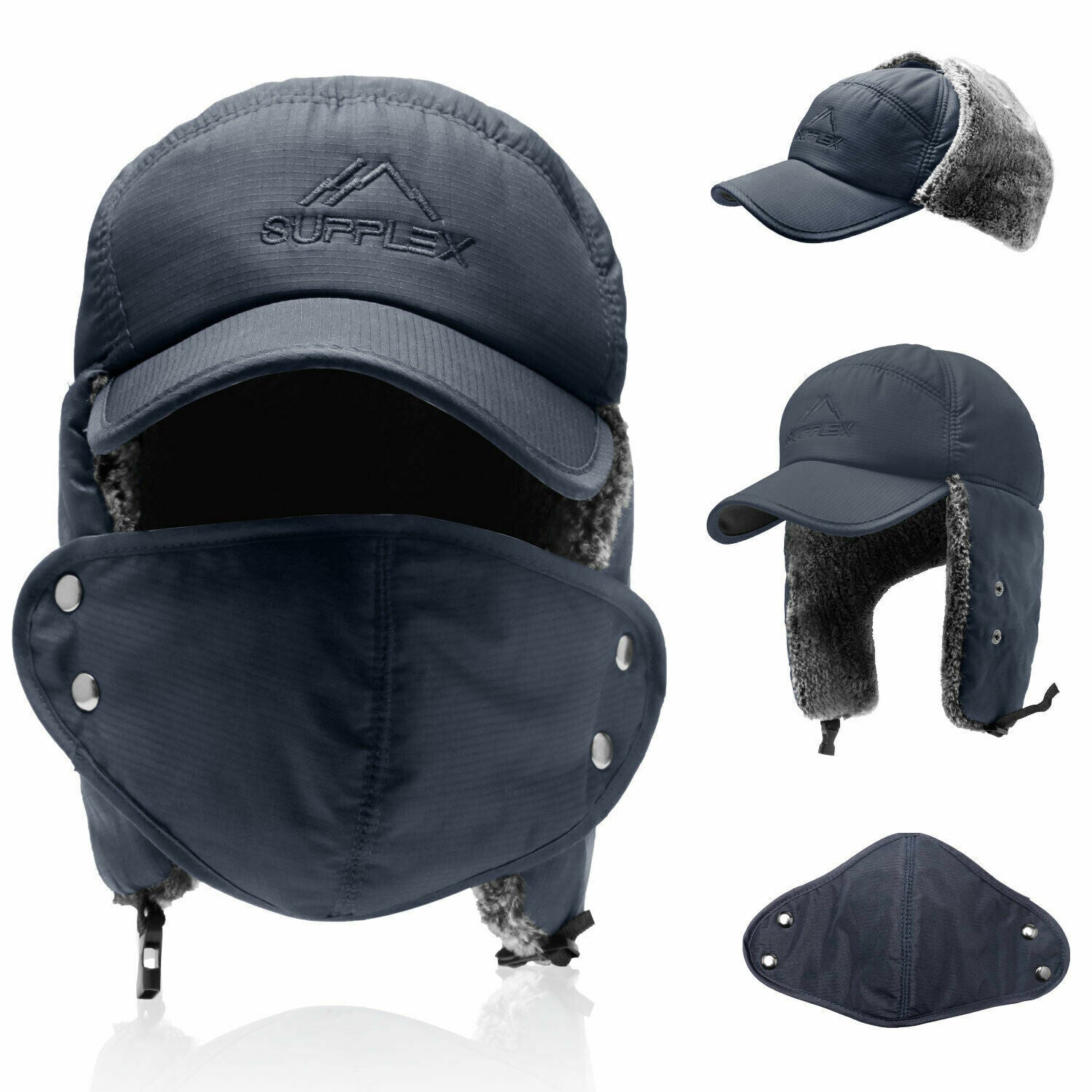 Premium -Männer Winterkaltes Wetter Schneehut mit Ohrklappen und Rand 8