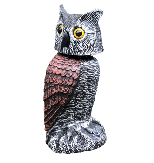 Realistischer 2-Pack-Eulenköder mit rotierenden Kopf-Outdoor-Vogel und Schädlingsschutzmittel 3